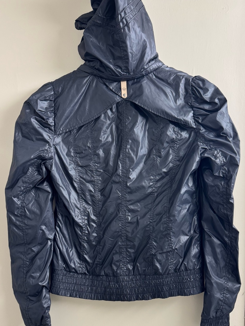 Mackage Black Hooded Women's Packable Windbreaker Jacket